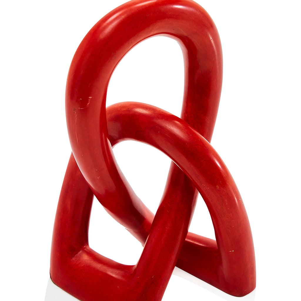 Red Love Knot Twisted Sculpture (A+D)