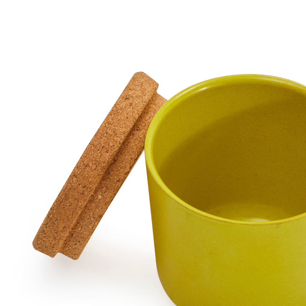 Green Plastic Container with Cork Lid (A+D)