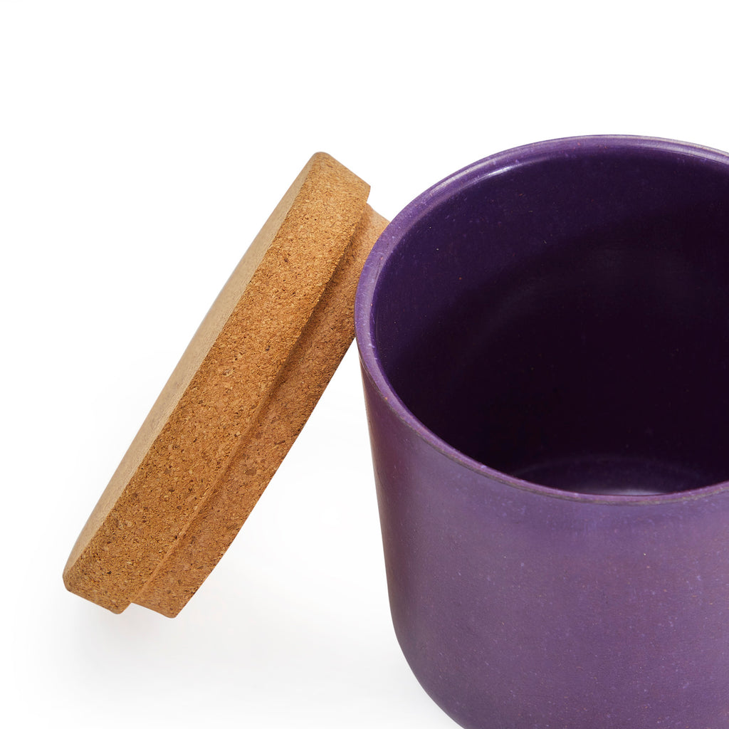 Purple Plastic Container with Cork Lid (A+D)