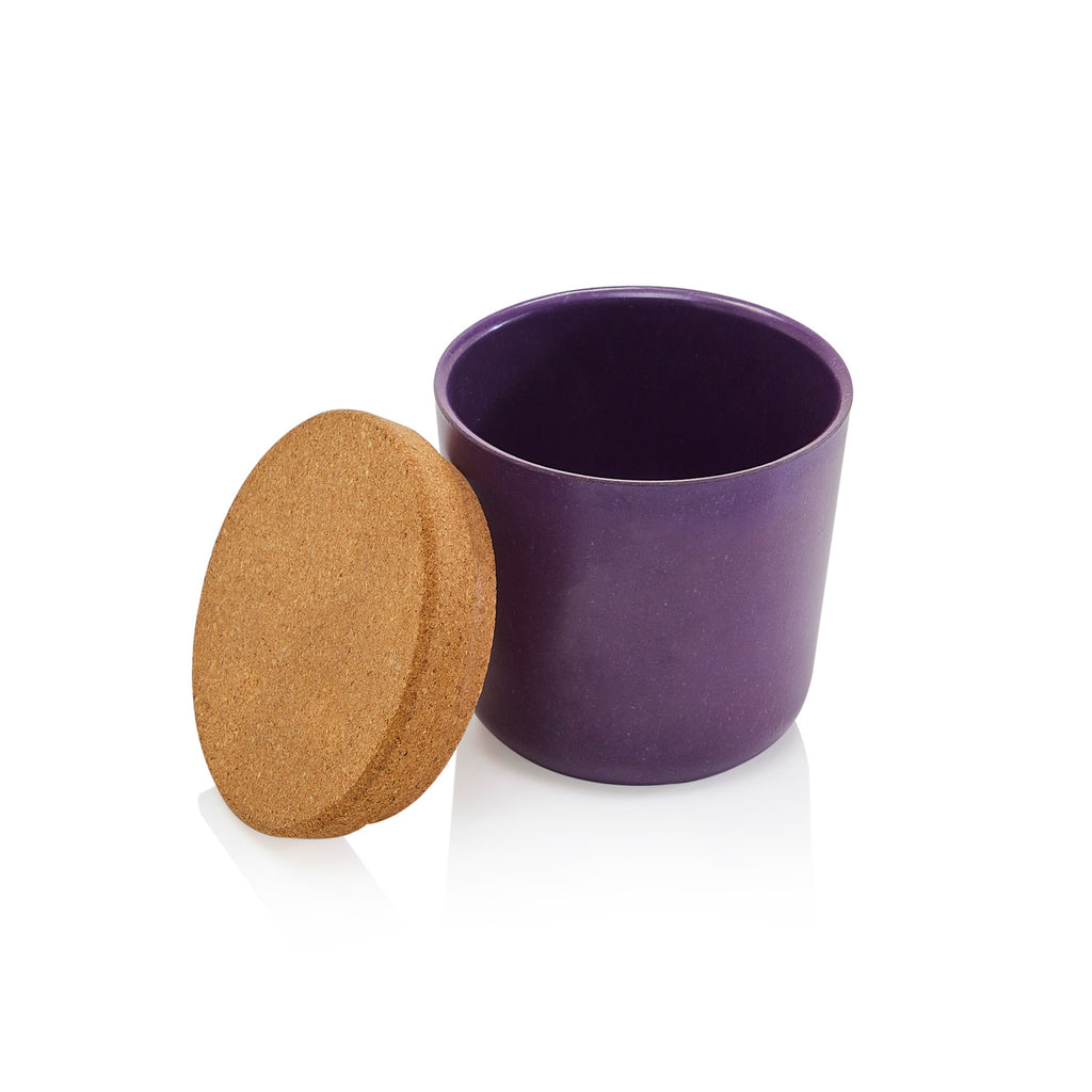 Purple Plastic Container with Cork Lid (A+D)