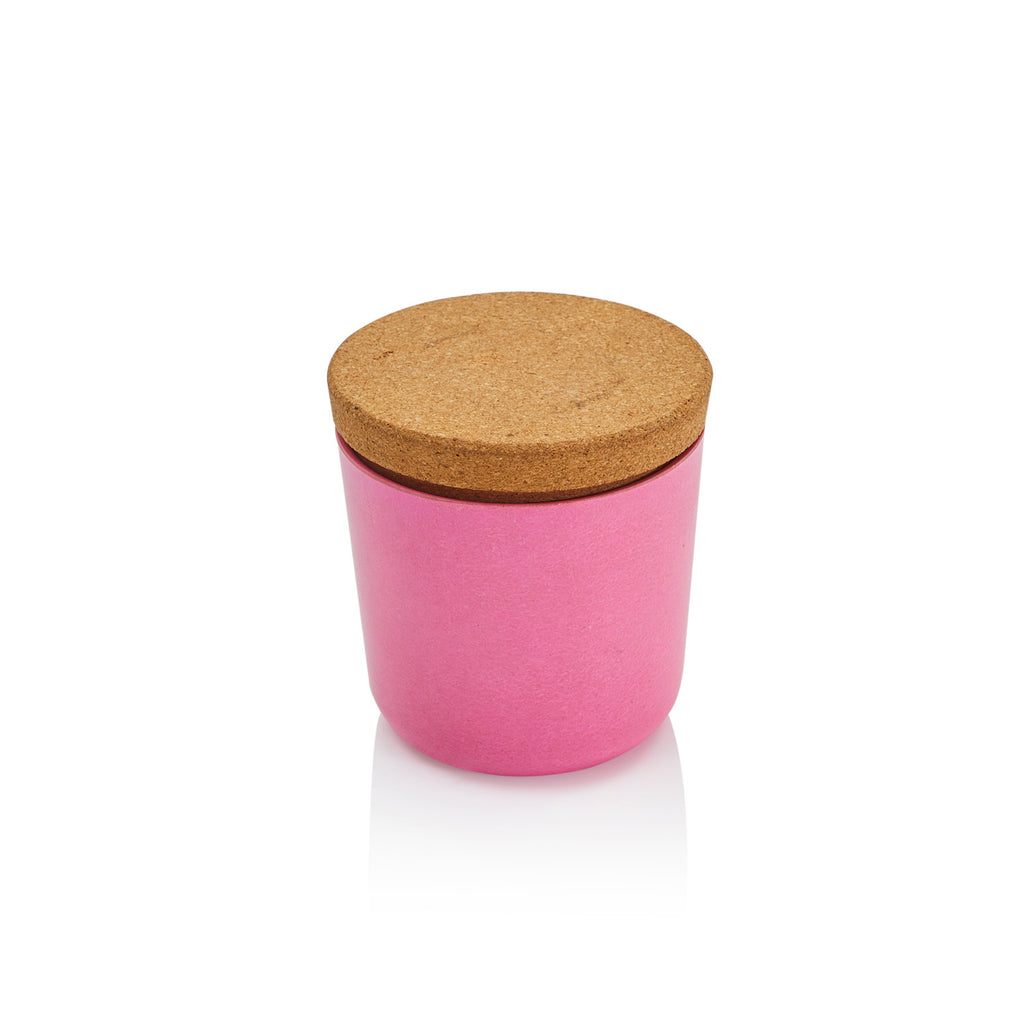 Pink Plastic Pot with Cork Lid Small (A+D)