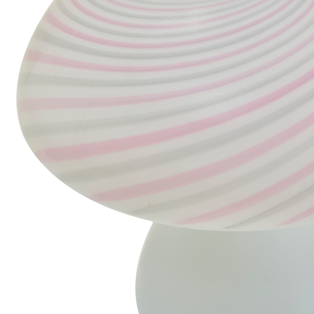 White Glass Mushroom Table Lamp
