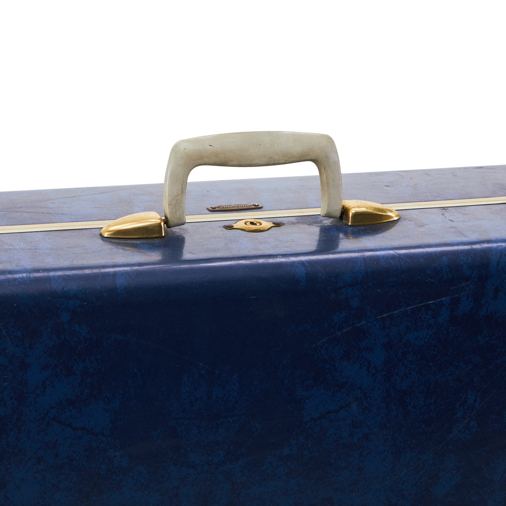 Blue & White Samsonite Large Suitcase