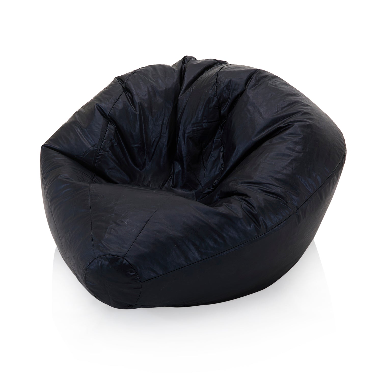 Black Vinyl Bean Bag Chair Gil & Roy Props