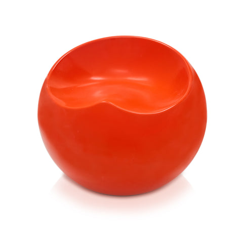 Small Orange Mod Ball Ottoman Seat