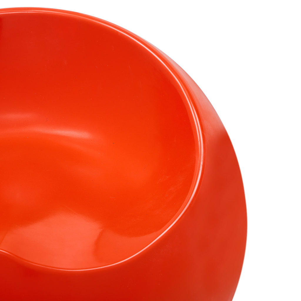 Small Orange Mod Ball Ottoman Seat