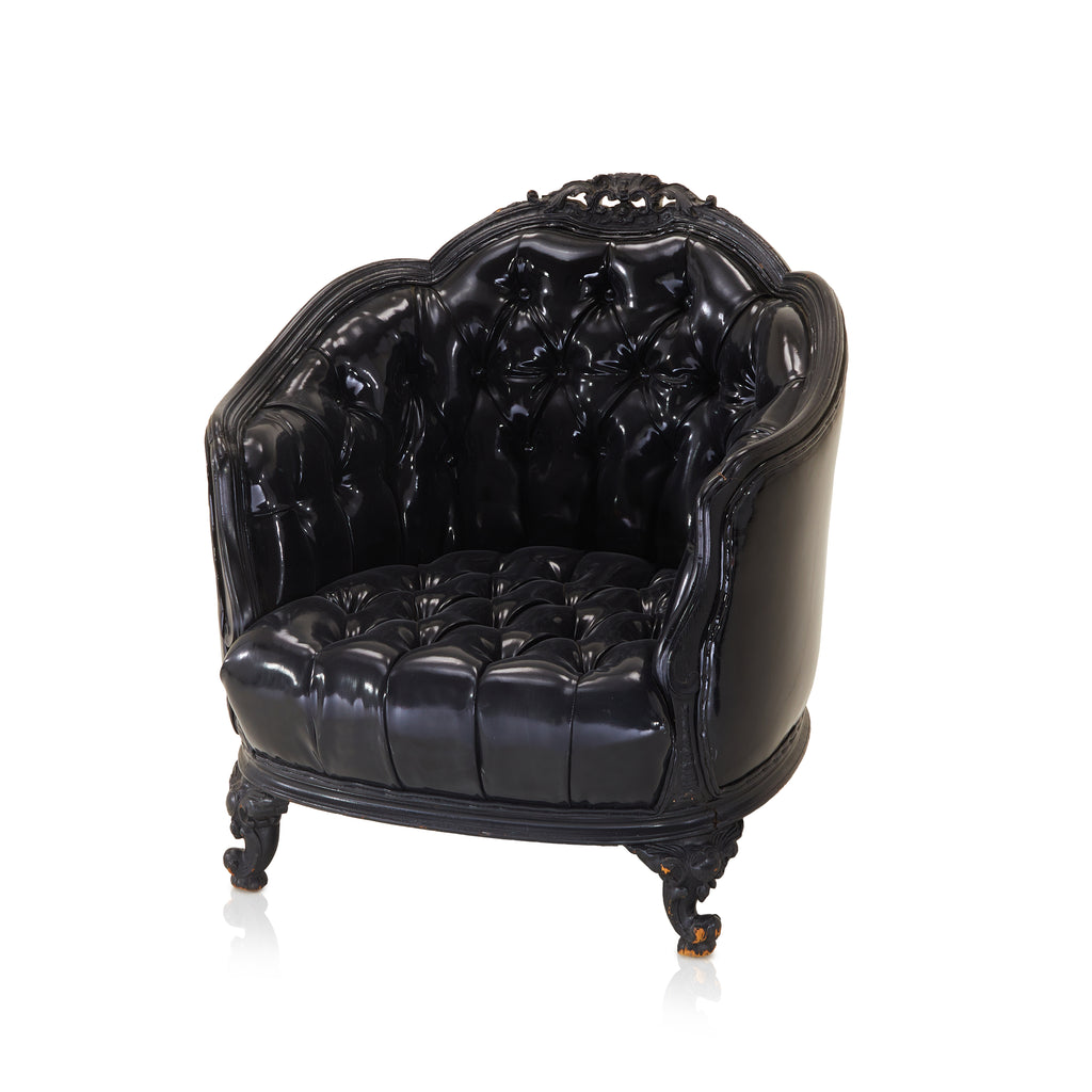Victorian Chair - Black Patent Leather