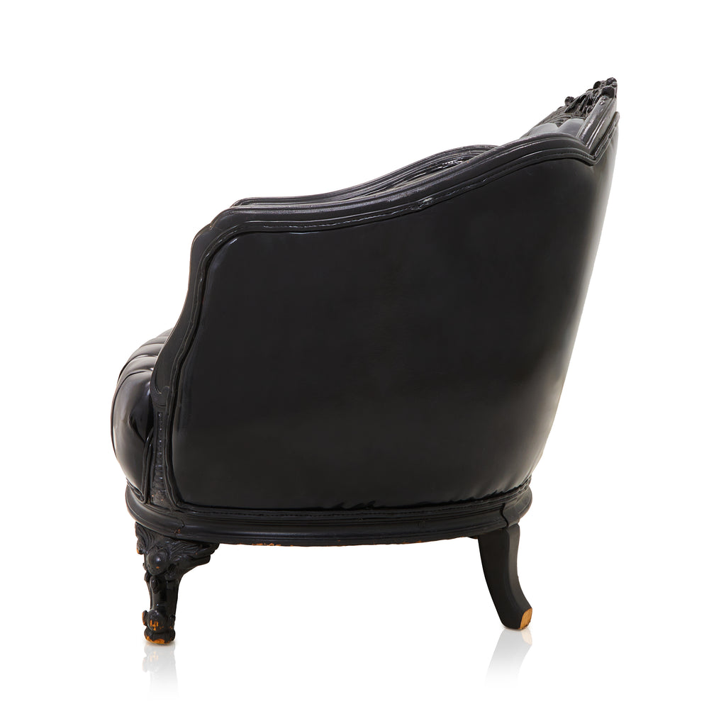 Victorian Chair - Black Patent Leather