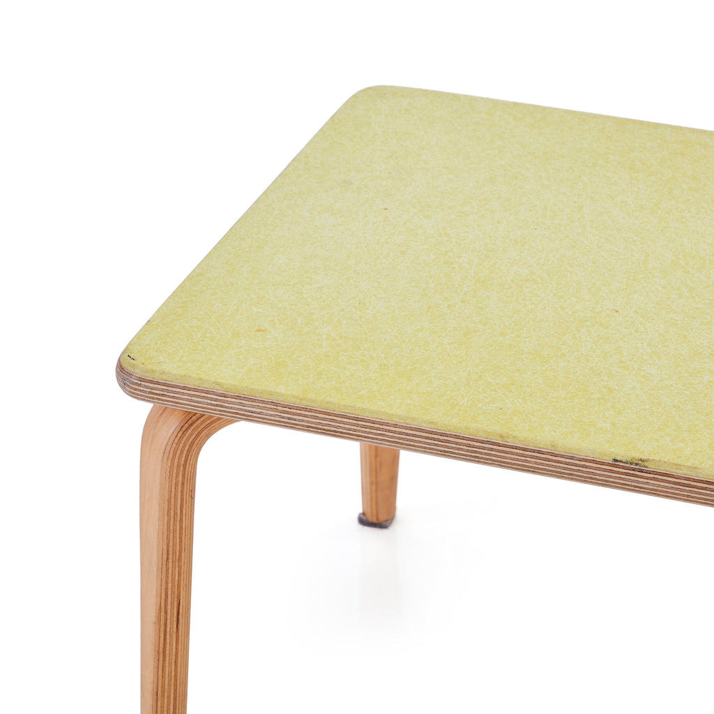 Pale Yellow Small Plywood Table