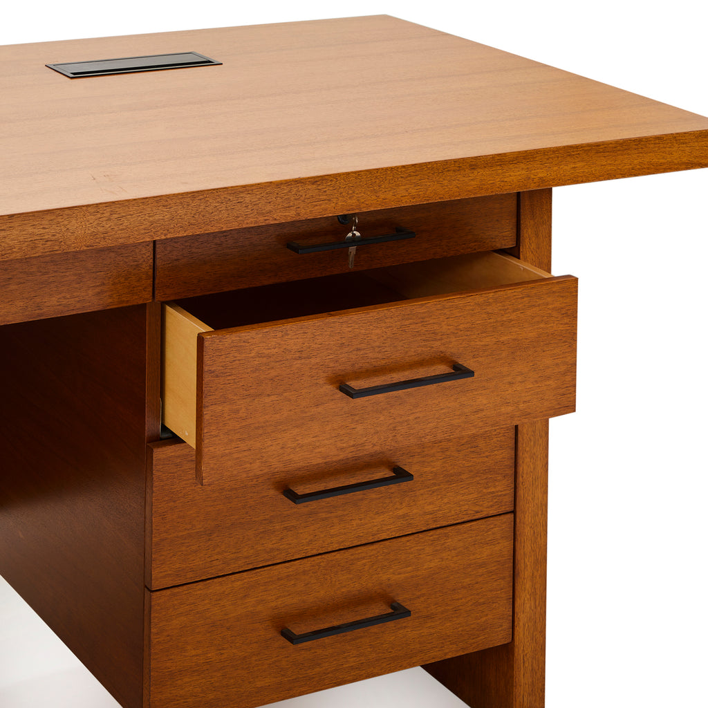 Wood Walnut Mid Century Desk