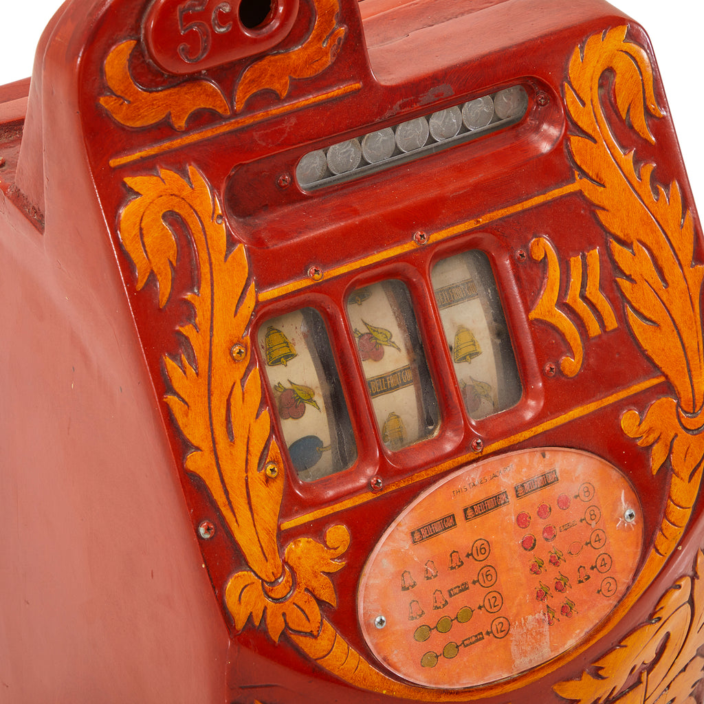 Red Antique Slot Machine