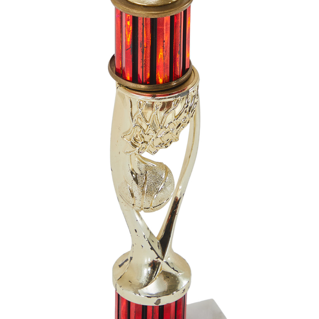 Brass Basketball Trophy with Marble Base