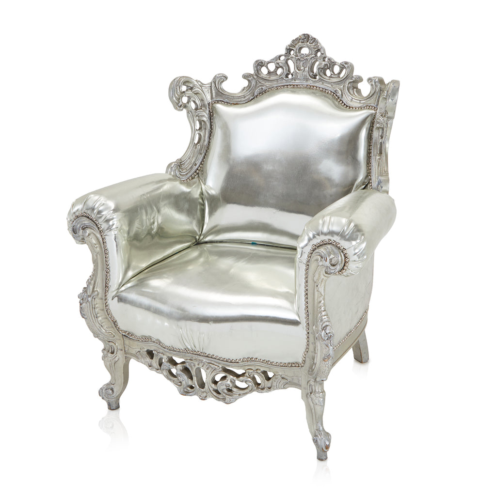 Silver Baroque Arm Chair