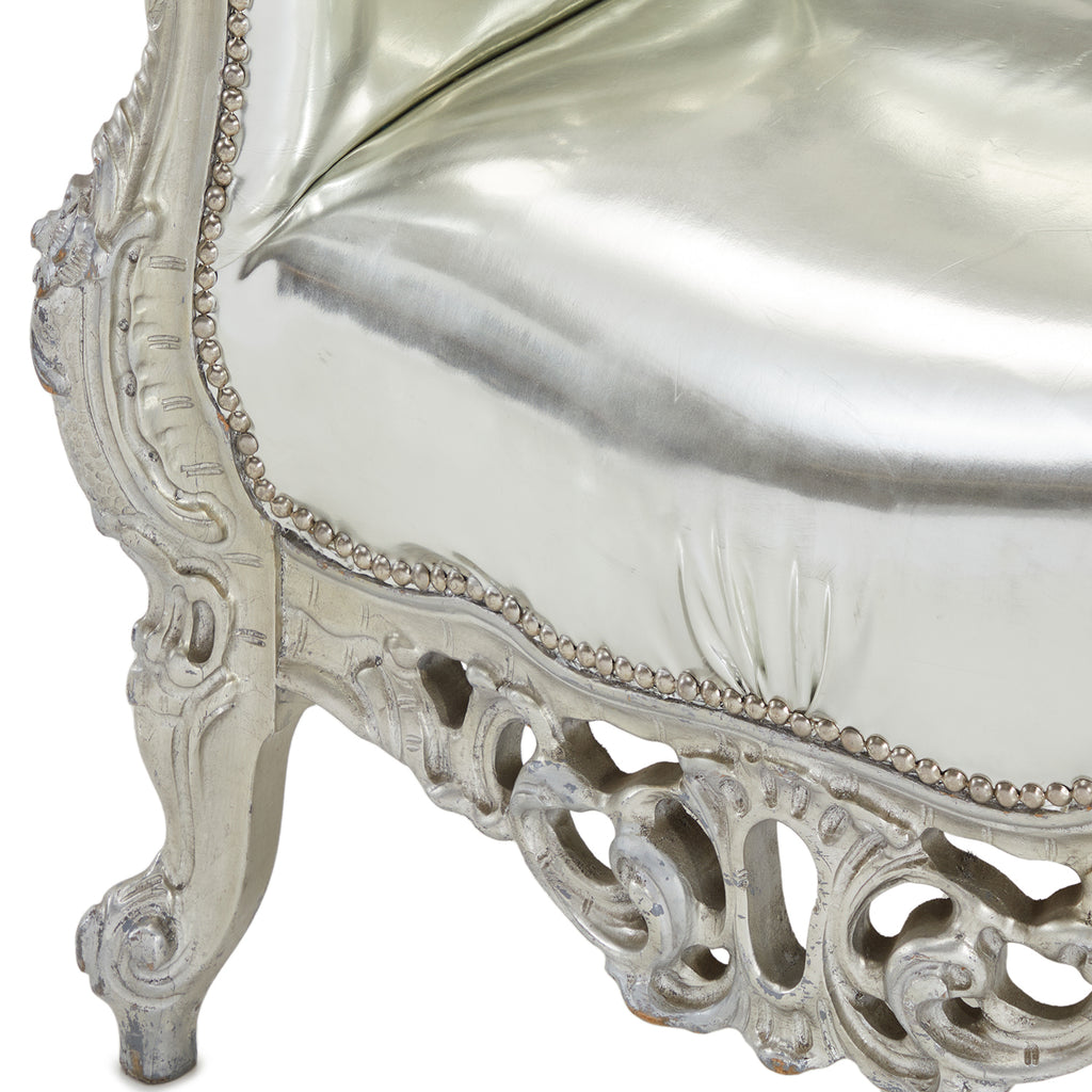 Silver Baroque Arm Chair