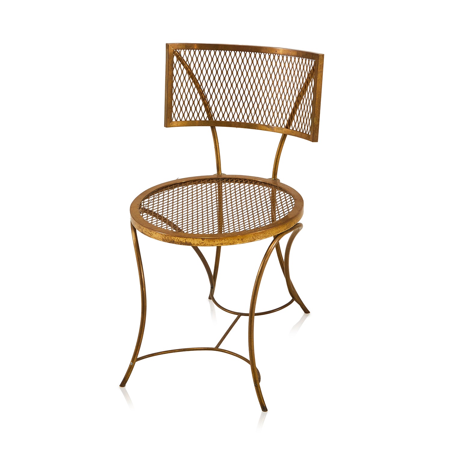 Gold Metal Dining Chair Gil & Roy Props