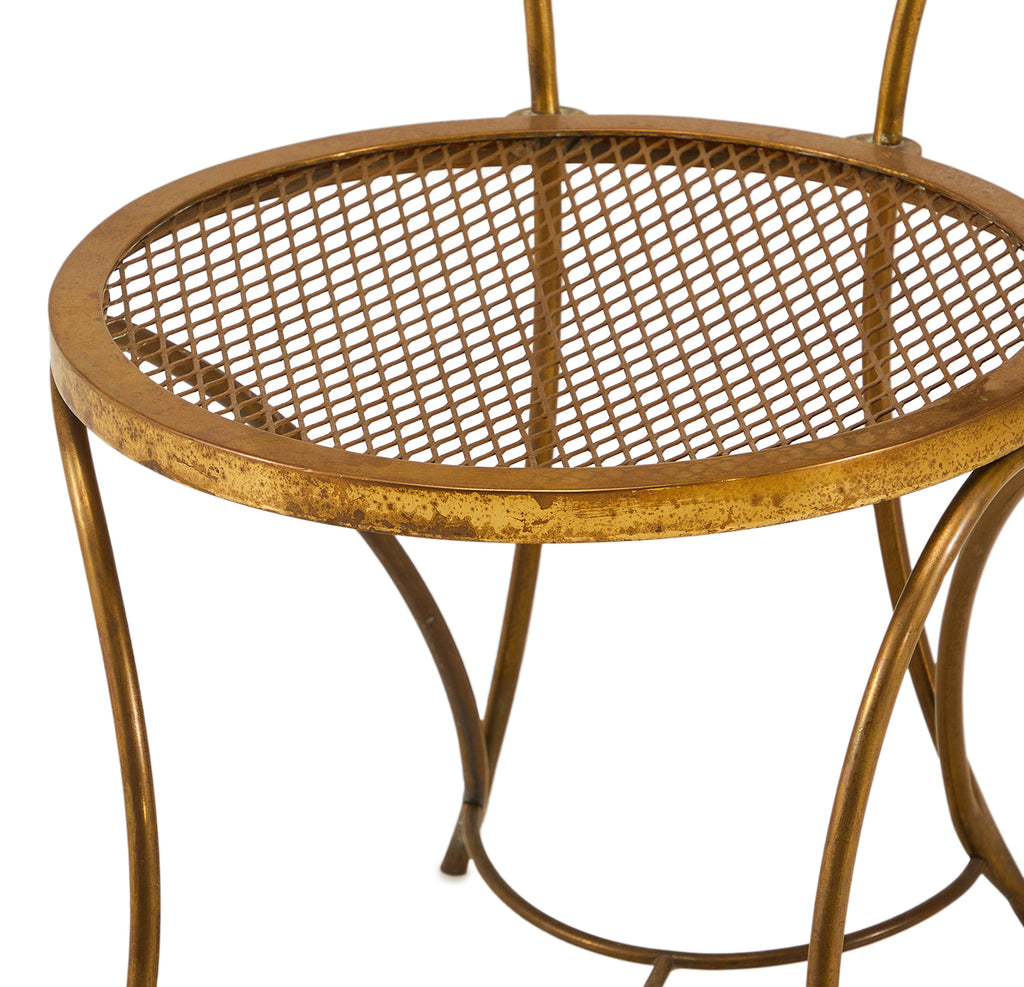 Gold Metal Dining Chair