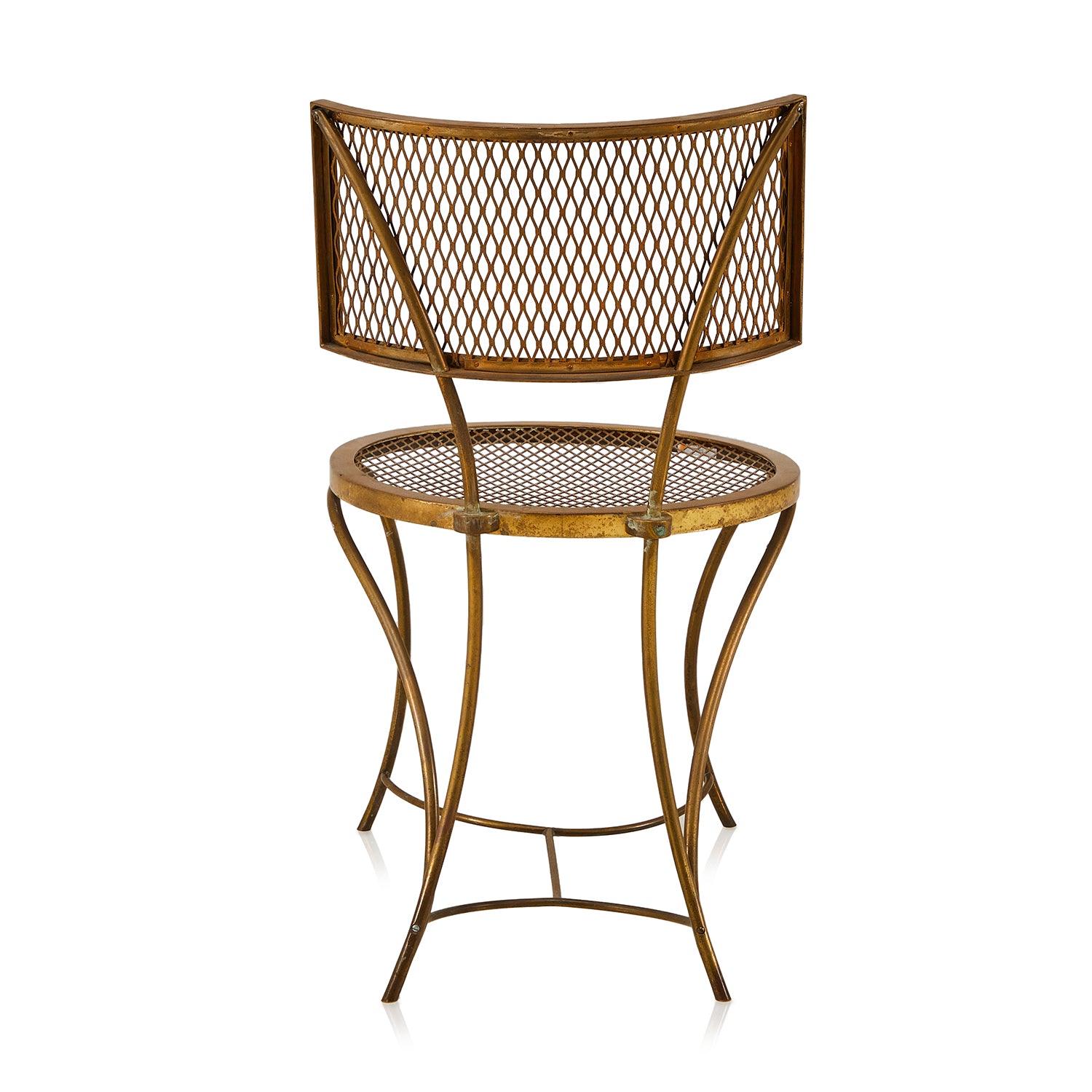 Gold Metal Dining Chair Gil & Roy Props