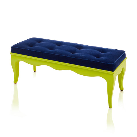 Royal Blue and Lime Green Bench