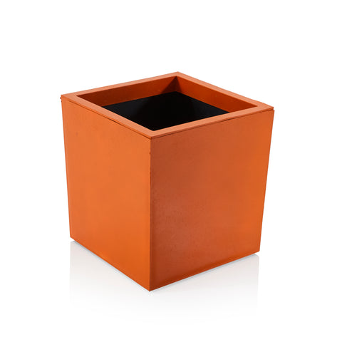 Orange Wooden Box Planter