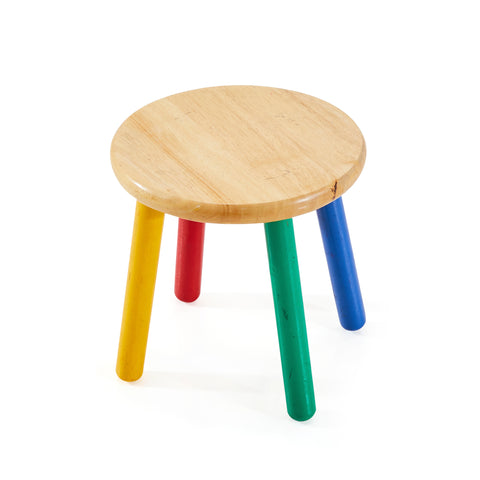 Short Primary Colors Wood Stool