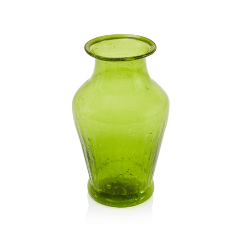 Green Vintage Glass Vase (A+D)