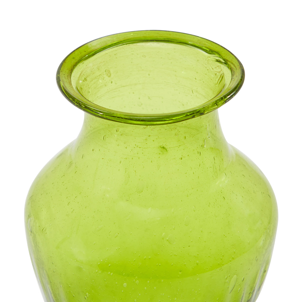 Green Vintage Glass Vase (A+D)