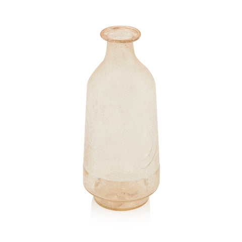 Tan Clear Glass Bottle Vase (A+D)