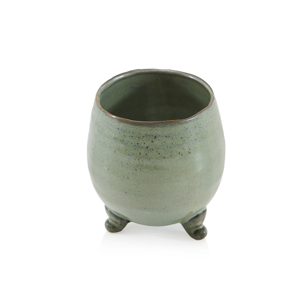 Green Medium Ceramic Planter (A+D)