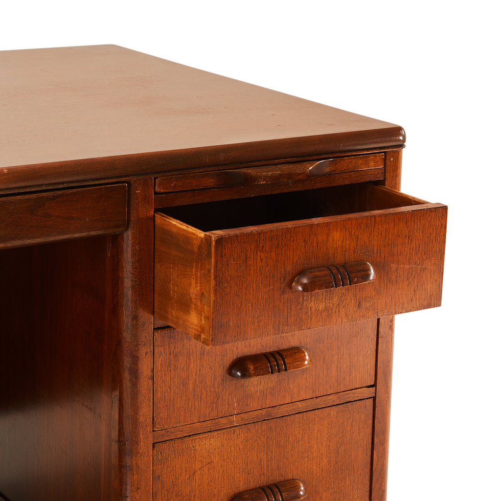 Wood Antique Mahogany Office Desk