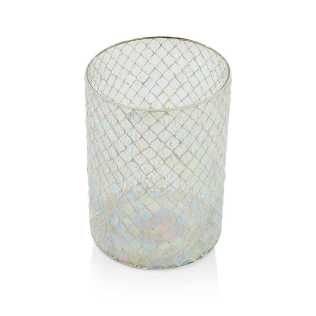 Iridescent Scaled Glass Vase (A+D)