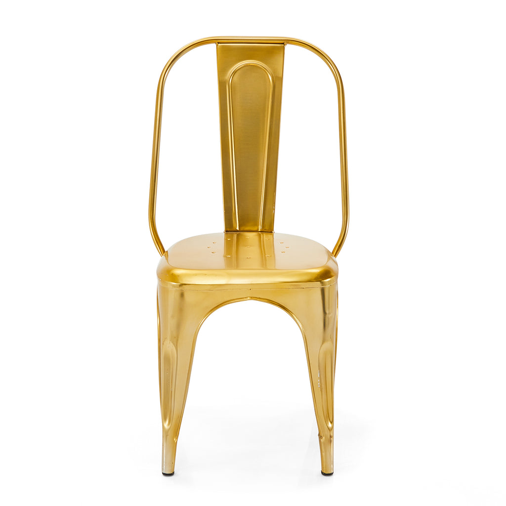 Gold Tolix Metal Cafe Chair