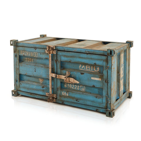 Blue Metal Industrial Crate