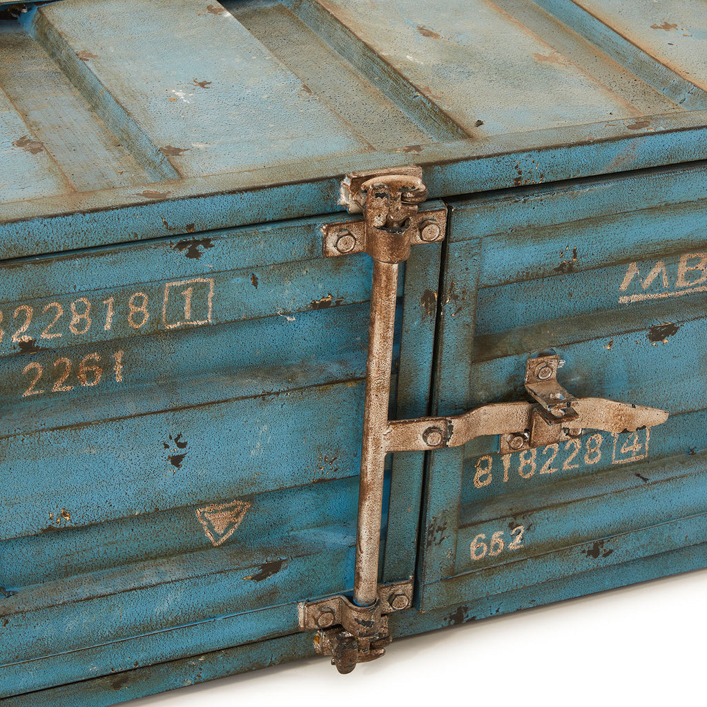 Blue Metal Industrial Crate