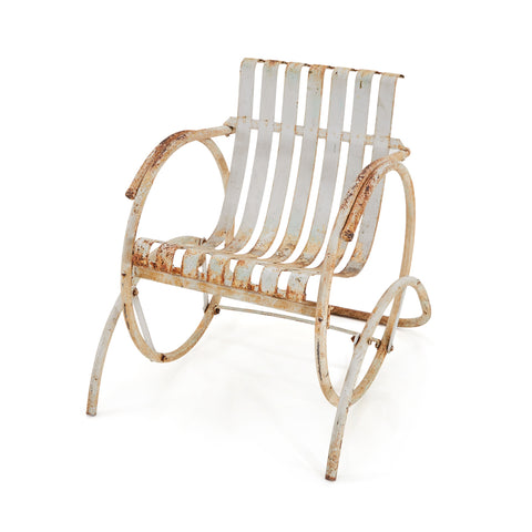 Rustic Metal Outdoor Rocking Chair