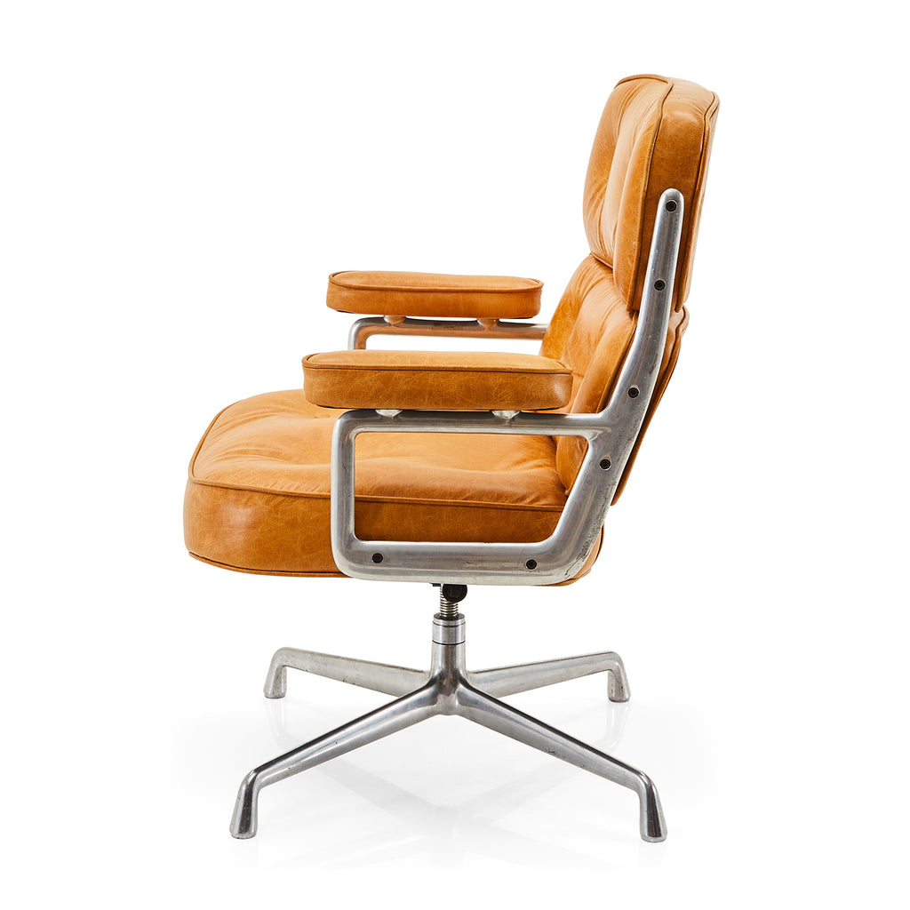 Tan Leather Time Life Arm Chair