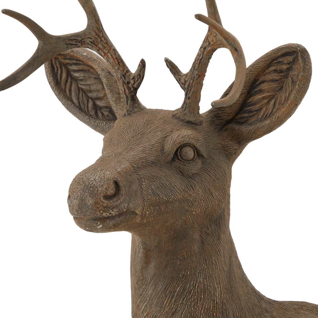 Bronze Metal Standing Deer Sculpture