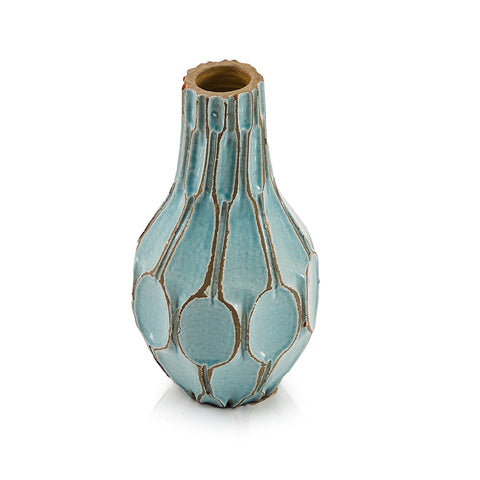 Blue Honeycomb Tall Vase (A+D)
