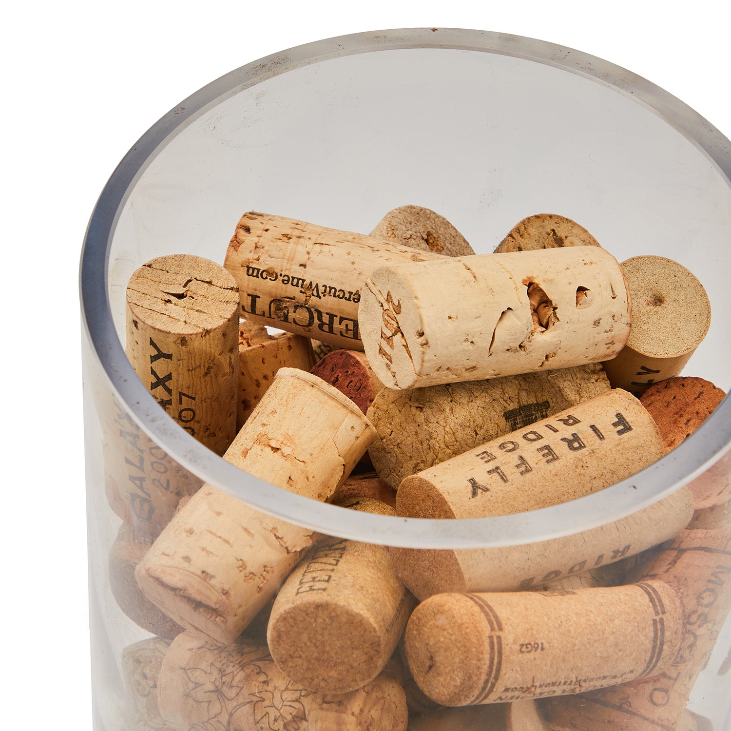 Glass Tall Vase with Wine Corks (A+D)