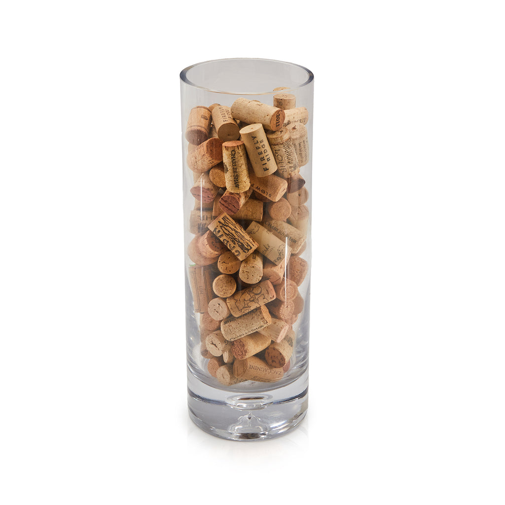 Glass Tall Vase with Wine Corks (A+D)
