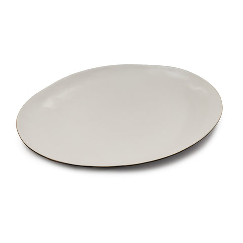 White Handmade Ceramic Plate (A+D)