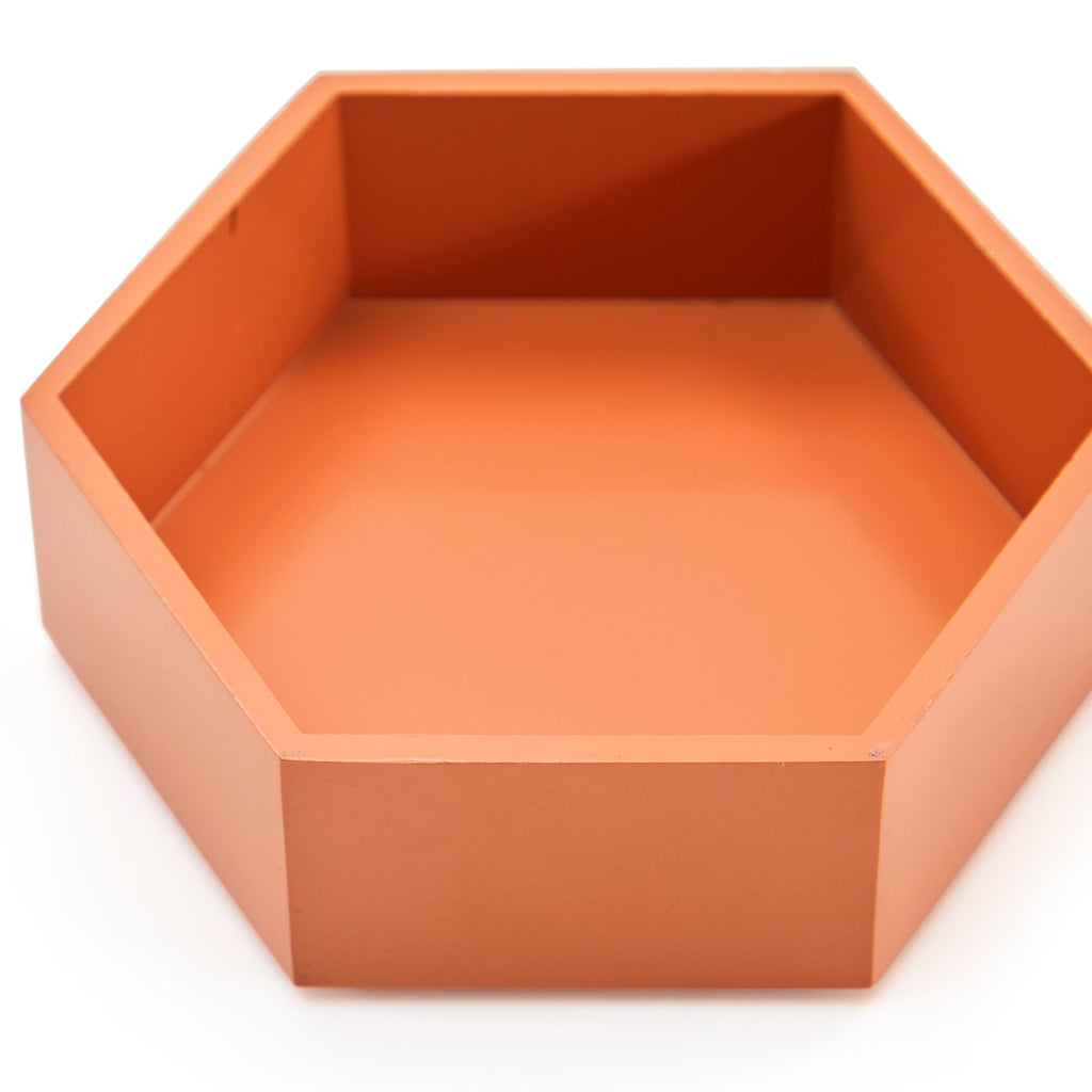 Orange Small Hexagon Tray (A+D)