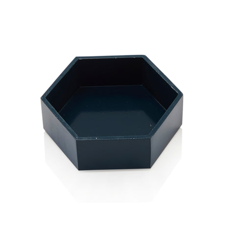 Blue Dark Small Hexagon Tray (A+D)