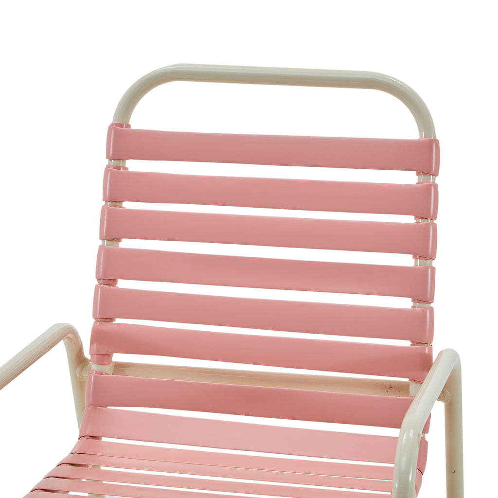 Pink Salmon Vinyl Lawn Chair