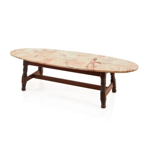 White Marble Surfboard Coffee Table
