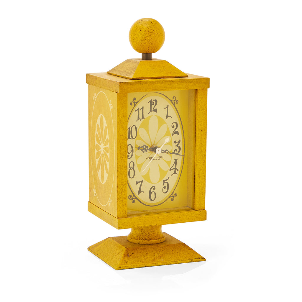 Yellow Rectangular Table Clock