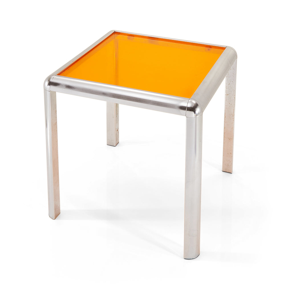 Orange Translucent Side Table