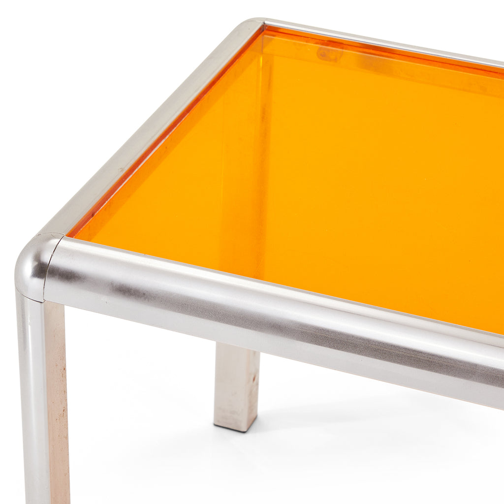Orange Translucent Side Table