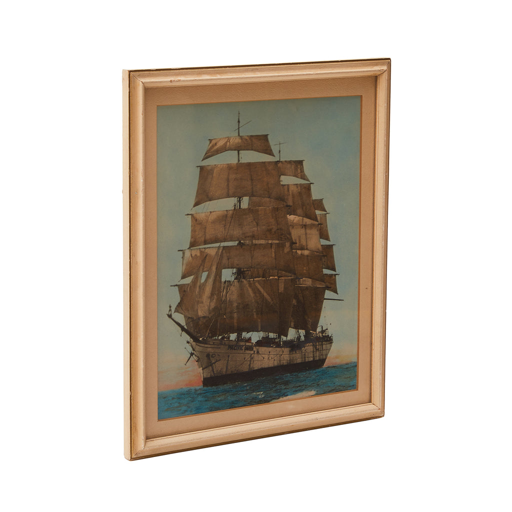 0098 (A+D) Antique Clipper Ship Painting