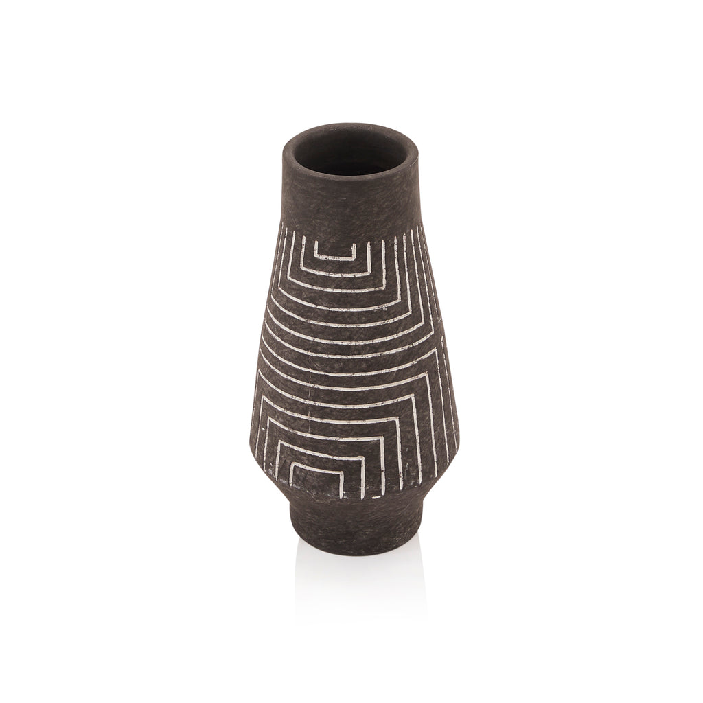 Black Ceramic Vase (A+D)
