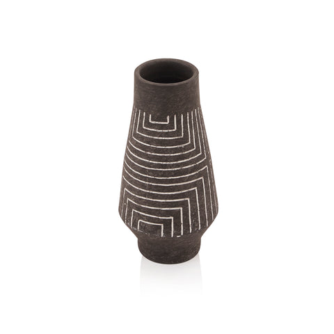 Black Ceramic Vase (A+D)